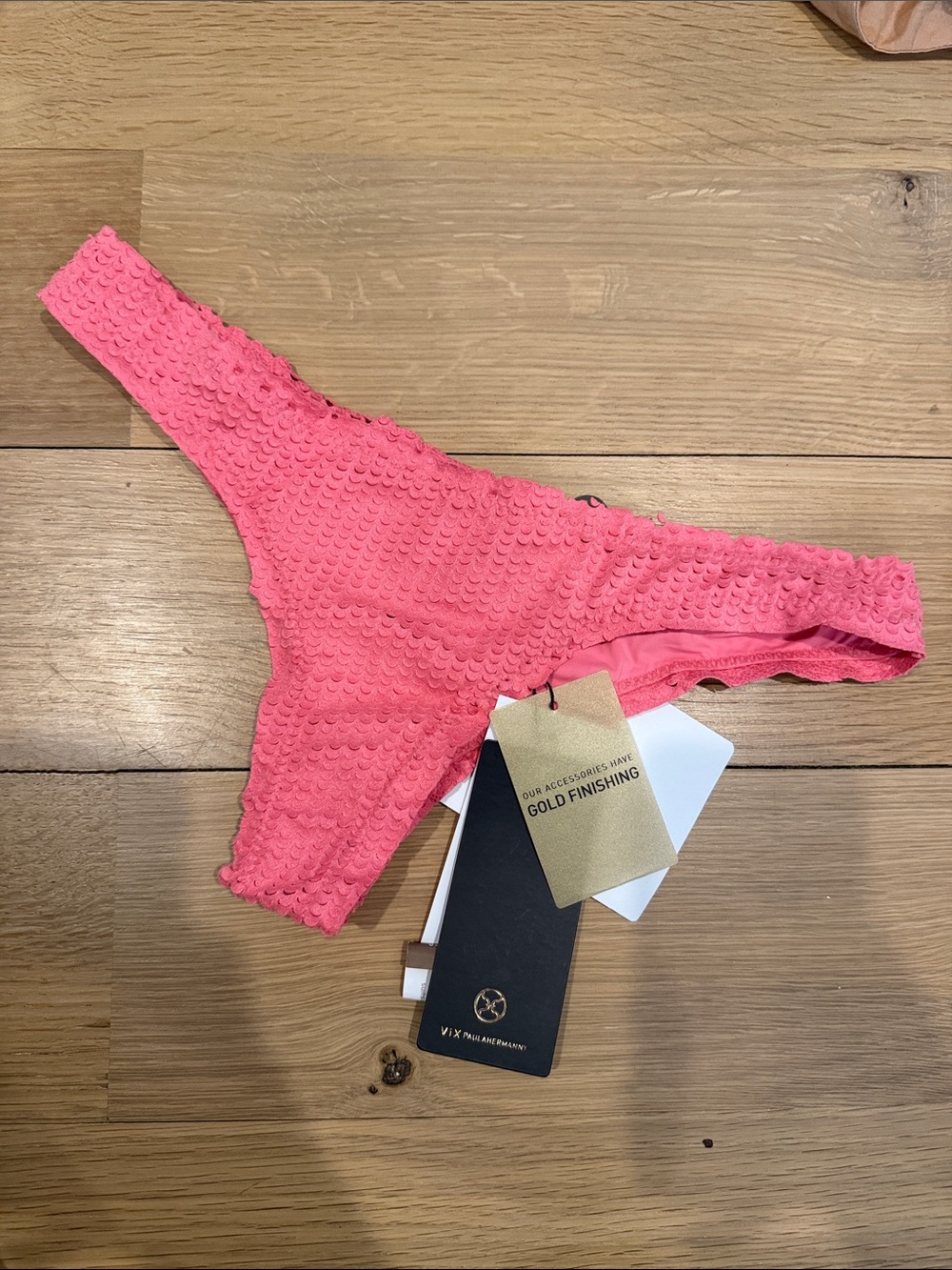 Vix Hot Pink Textured Bikini Bottom